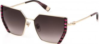 Furla Womens SFU786V-570AHL SFU786V 57 570AHL Sunglasses - Gold - One Size