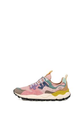 Flower Mountain Multi-Layered Sneakers with Pastel Overlays and Chunky Sole