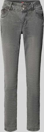 Buena Vista Slim Fit Jeans im 5-Pocket-Design Modell Tummyless in Hellgrau, Gr&ouml;&szlig;e XXS