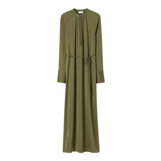 Filippa K Maxi Dresses, female, Green, Size: L Gathered Raglan Dress