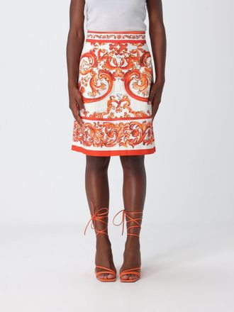 Dolce & Gabbana Majolica Print Stretch-Cotton Mini Pencil Skirt