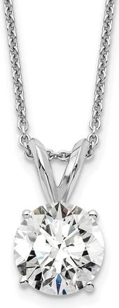 Diamond2Deal 14k Gold 1 Ct Round Lab Grown Diamond Solitaire Pendant Necklace 18