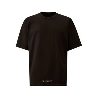 C.P. Company T-Shirts, male, Black, Size: XL 1020 Jersey Logo T-Shirt