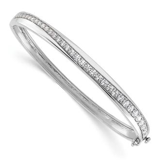 Diamond2Deal 14K Gold 1.6 Ct Lab Grown Diamond Bangle Bracelet
