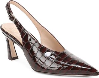 Naturalizer Elaine Slingback Pointed Toe Pump in Smokey Sangria Leather at Nordstrom, Size 5.5