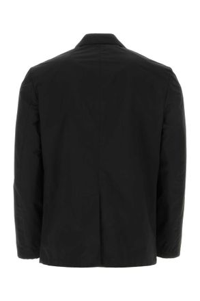 Prada Mens Polyester And Nylon Blazer Black Blazers