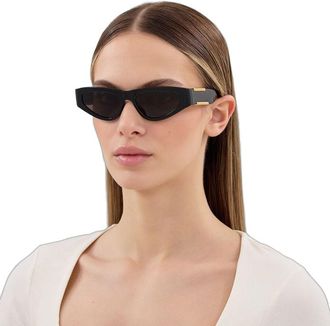 Bottega Veneta Womens Sunglasses Black-Grey Bio Injection