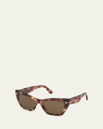 Tom Ford Wyatt Plastic Cat-Eye Sunglasses