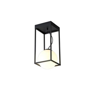 Netlighting Desigual Small Tall Semi Flush 1 Light E27 Matt Black