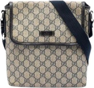 Gucci Pre-owned Vintage Crossbody Bag - Dames - Vintage Schoudertas - Beige - ONE Size - Leer - Vintage