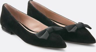 Ralph Lauren Londyn puntige leren ballerinas