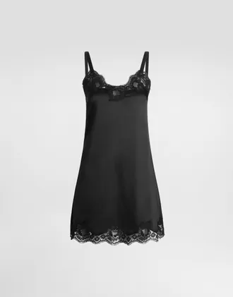 Dolce & Gabbana Sottoveste Corta - Woman Underwear Black Silk 2