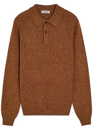 Jil Sander Wool and Cashmere-blend Polo Jumper - Orange - 52 (UK42 / XL)