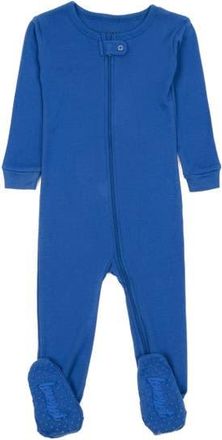 Leveret Footed Cotton Pajamas Matching Family Coordinated Solid Colors in Royal Blue at Nordstrom, Size 12-18M
