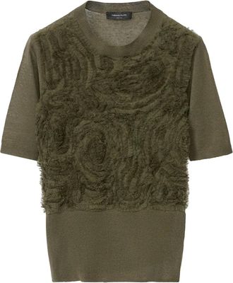 Fabiana Filippi Top con ruches - Verde