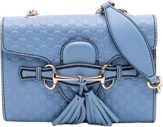 Gucci Pre-owned Cross Body Bags, female, Blue, Size: ONE SIZE Pre-owned Vintage Cross Body Bag