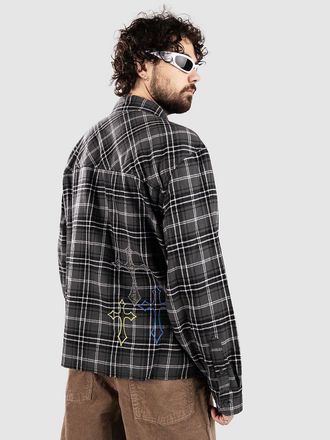 Ninth Hall Boxy Crosses And Rhinestones Hemd black
