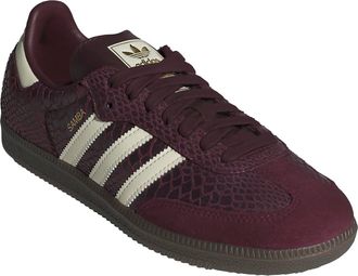 adidas Unisex Sneakers Samba Og Maroon-White-Gold Metallic Trainers Maroon/white/gold