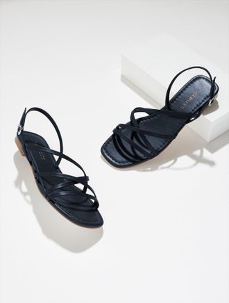 Talbots Liana Strappy Nappa Flats - Blue - 10 1/2 M Talbots