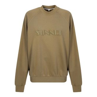 Sunnei Mrtwxjer 027 Sweatshirt - Dames - Sweatshirts - Beige - M - Katoen - Hoodies & sweatvesten