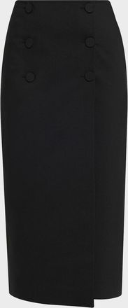L'agence Febe Tuxedo Midi Skirt