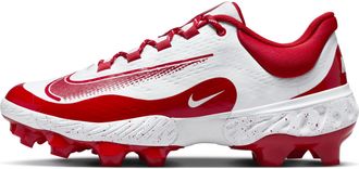 Nike Mens Alpha Huarache Elite 4 Low MCS Baseball Cleats in White | FD6255-105