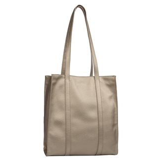 Gabor Shopper GABOR Elfie, Damen, Gr. B/H/T: 30cm x 33cm x 9,5cm, rosa (metallic rose), Polyurethan, clean, gepflegt, unifarben, Taschen Shopper, aus fein g