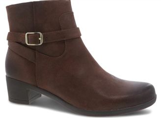 Dansko Womens Cagney Boot In Burnished Suede Brown