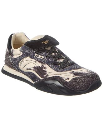 Fendi Fendi Wave Pulse Tech Fabric & Suede Sneaker