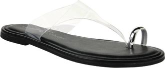 Chinese Laundry Womens Maizy Vinyl Metal Thong Sandal In Clear