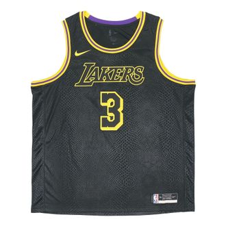 Nike Mens Nike SW Fan Edition Lakers Davis No. 3 Casual Sports Basketball Jersey/Vest Black DJ1433-010