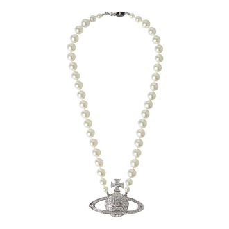 Vivienne Westwood Accessoires, unisex, Grijs, ONE Size, Orb Hanger Parelketting