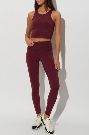 Anine Bing Elina Training Top, Womens, Burgundy