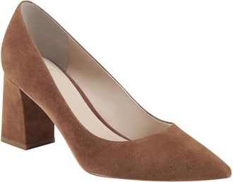Marc Fisher Womens Zala Pump In Med Nat Suede