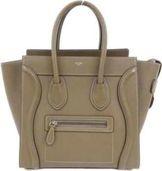 Celine Pre-owned Tote Bags, female, Brown, Size: ONE SIZE Pre-owned Leather celine-bags