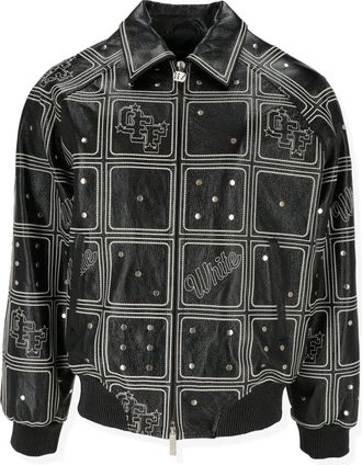 Off-white Off White Mens Black/Off White Jacket