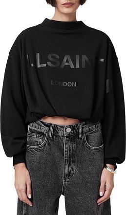 AllSaints Biggy Aster Sweat Womens Sweater Black : SM, Cotton/Polyester