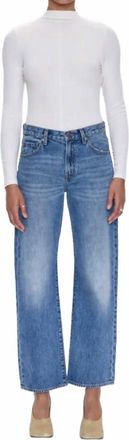 Pistola Denim Lexi Mid Rise Bowed Straight Jeans In Metropolis