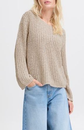b.young Mara Crewneck Knit Top in Cement at Nordstrom Rack, Size X-Small