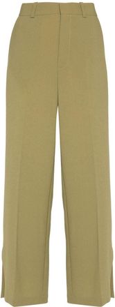 Áeron Griffin crepe straight trousers - women - Triacetate - 40 - Green