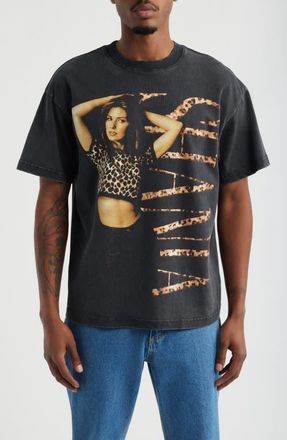 Bravado Oversize Shania Twain Graphic T-Shirt in Black Wash at Nordstrom, Size Xx-Large