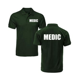 Generic Medic Classic Polo Shirt - Medical Uniform with Bold Medic Print - Life Saver First Aid Paramedic Hospital Staff Workwear Unisex Adults Polo (Bottle G