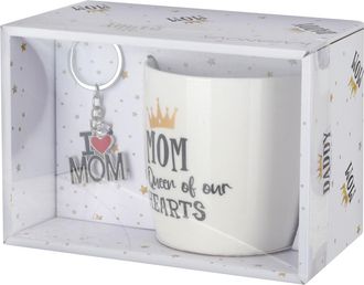KASANOVA Set regalo mamma tazza 380 ml e portachiavi