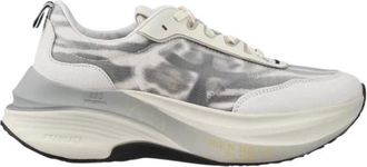 Premiata Sneakers, female, Gray, 8 UK, Trendy Animalier Leo Trainers