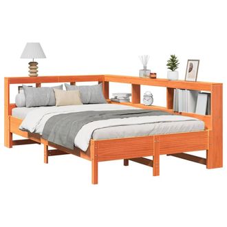 Berkfield Home Decorative Bookcase Bed without Mattress Wax Brown 120x190 cm Sol