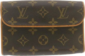 Louis Vuitton Florentine Waist Bag Monogram Canvas Brown Canvas Bag (Pre-Owned)