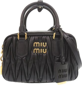 Miu Miu Pre-owned Miu Miu Small Matelasse Nappa Arcadie Satchel Ladies 0SBFOAG54NUYX3RR