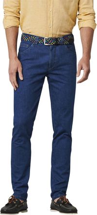 Meyer Jeans Meyer donkerblauw effen katoen Dublin