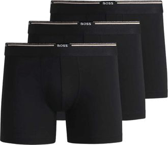 HUGO BOSS Ondergoed, Heren, Zwart, L, Katoen, Boxer BR3p Boxer Briefs