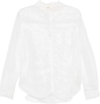 Khaite Allie Ruffled Shirt - Dames - Blouses - Wit - XS - Overhemden